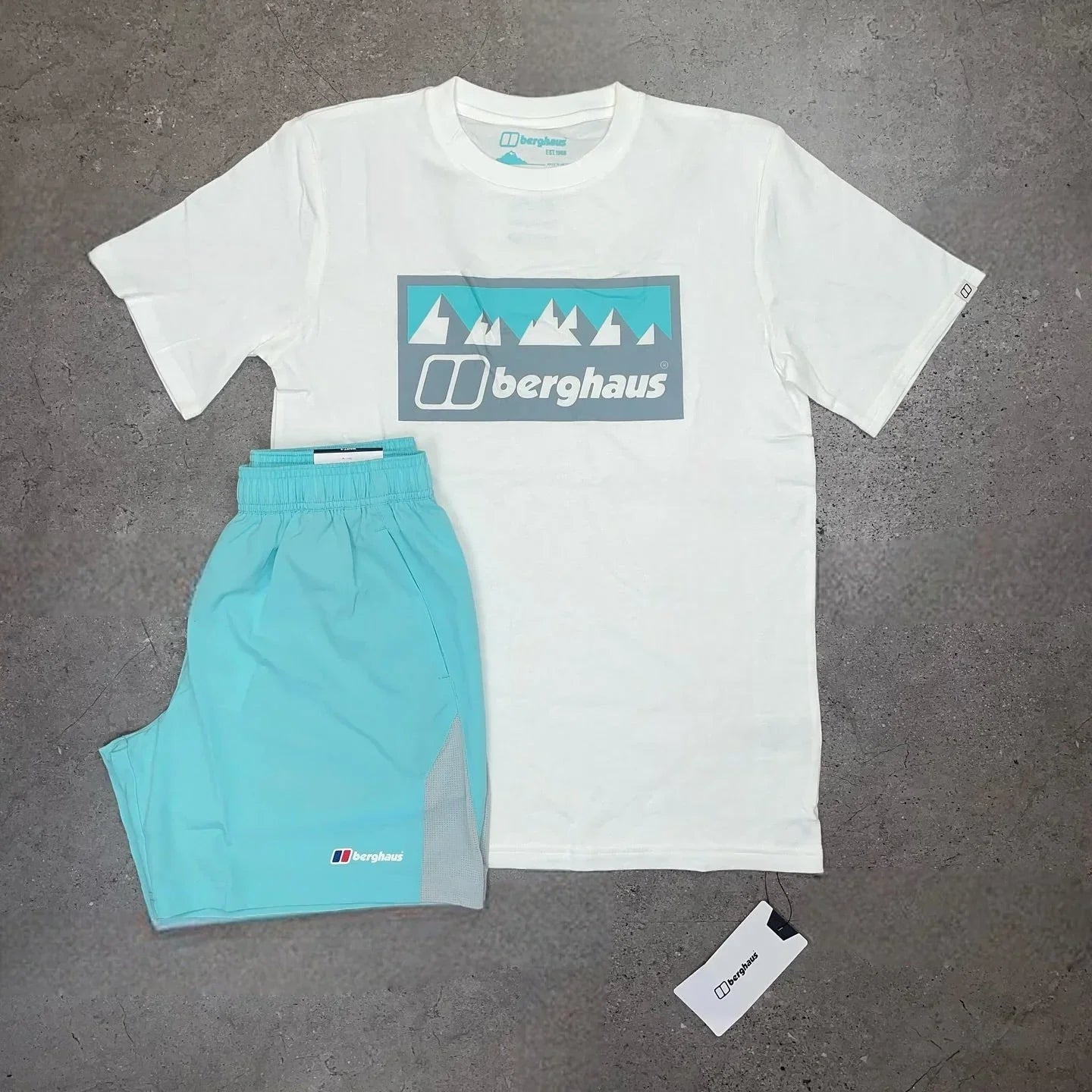 brgs short set - mint blue
