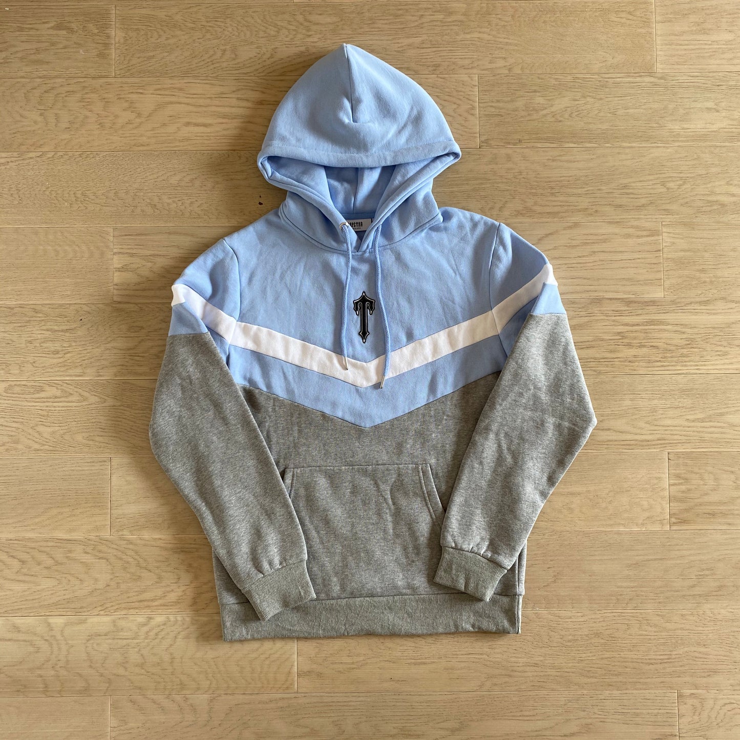 mens light blue/grey v-stripe tracksuit "tstar"