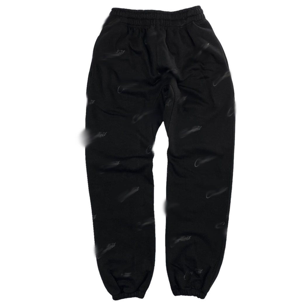 mens triple black logo joggers "crt*z"