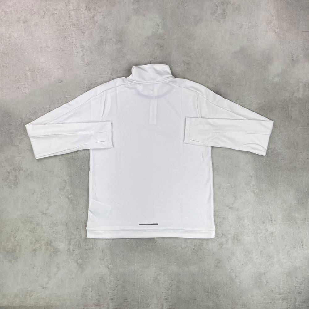 swoosh half zip active white/ black women's