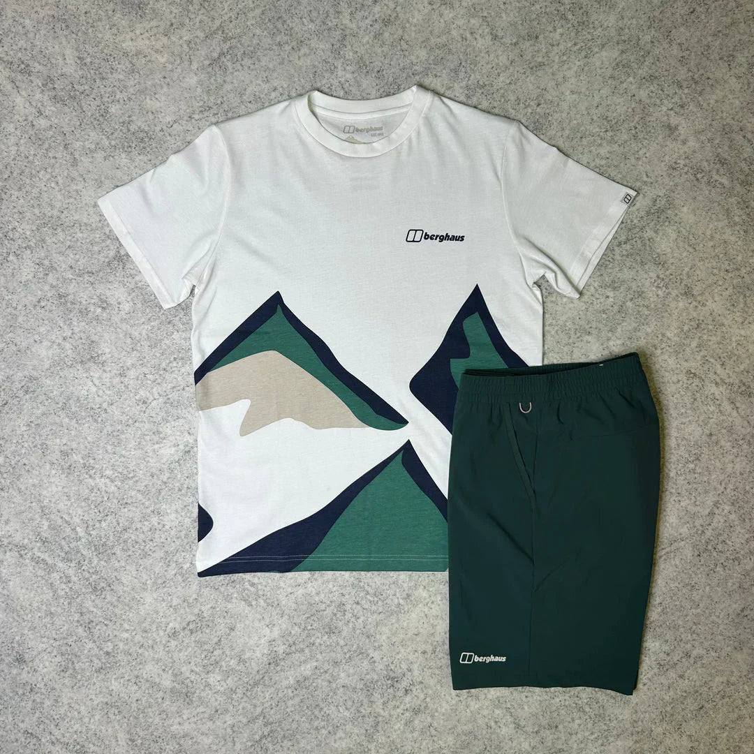 brgs short set - green/white