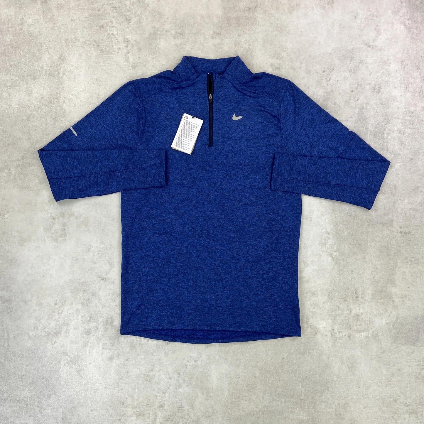 blue half zip