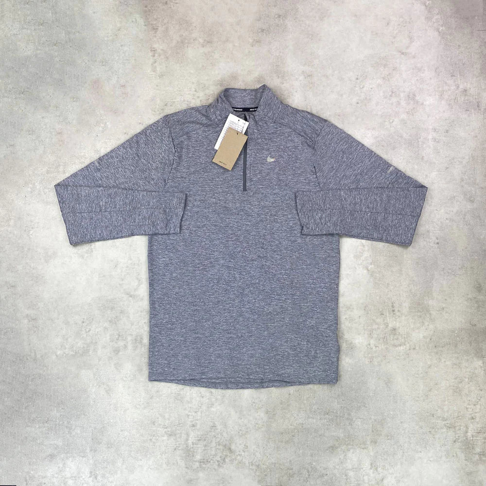 grey half zip