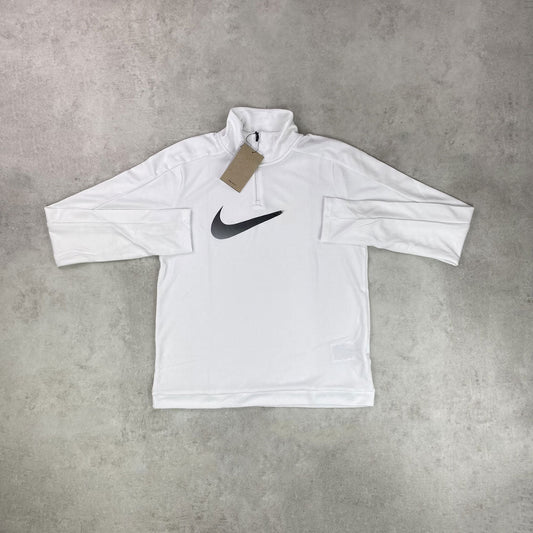 Swoosh Half Zip Active White/ Black Women's
