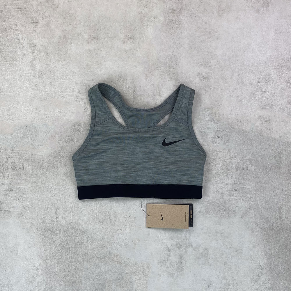swoosh bra grey women's