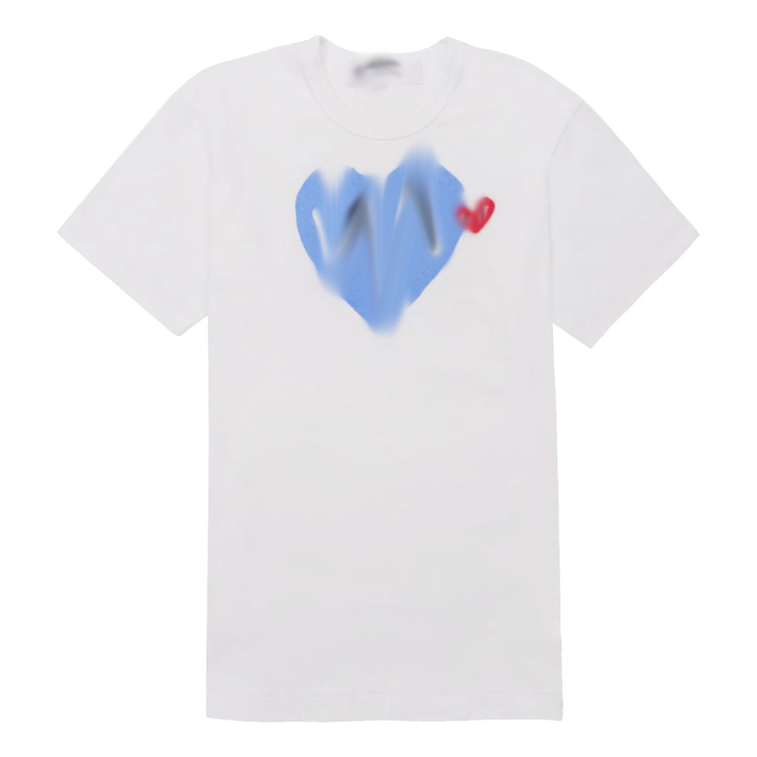 womens white/light blue t-shirt “cdg”