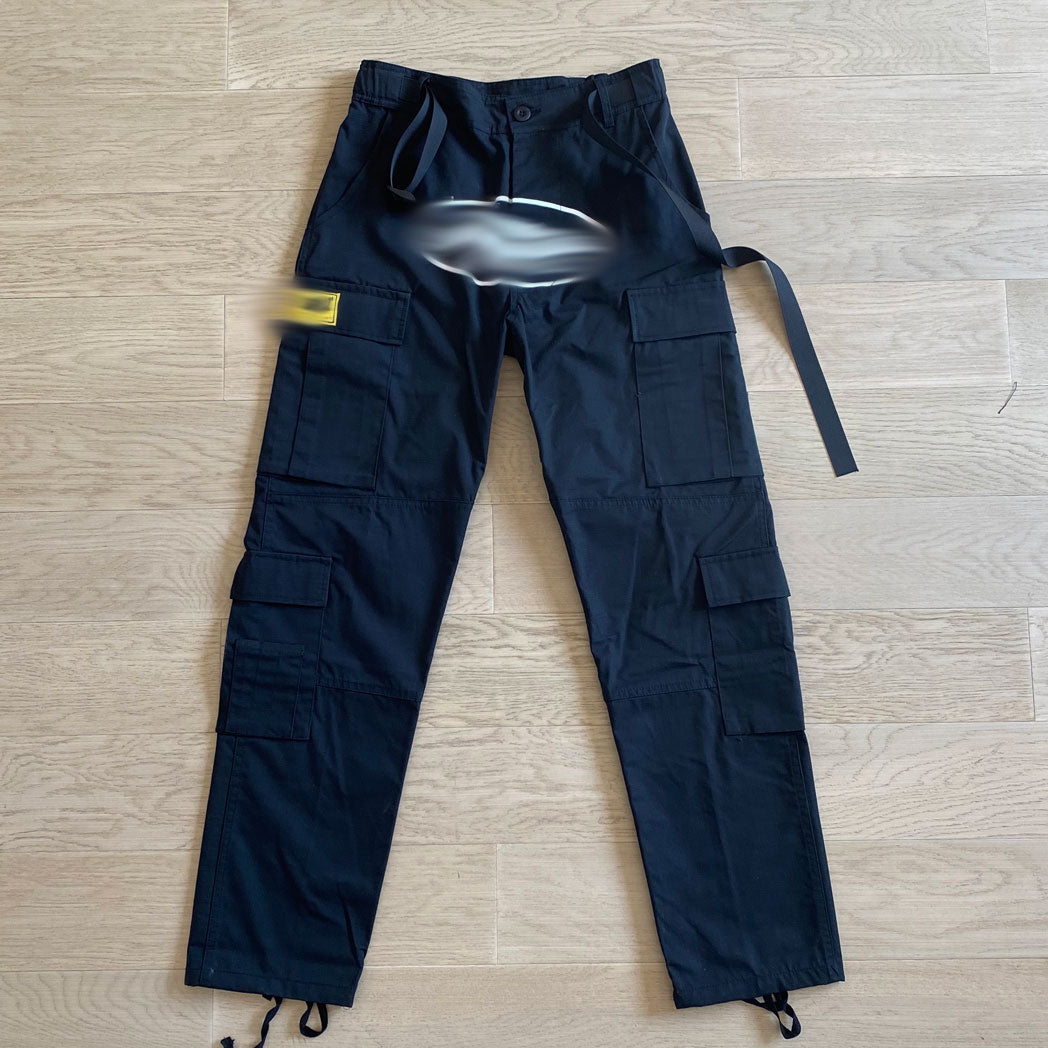 mens black cargos "crt*z"