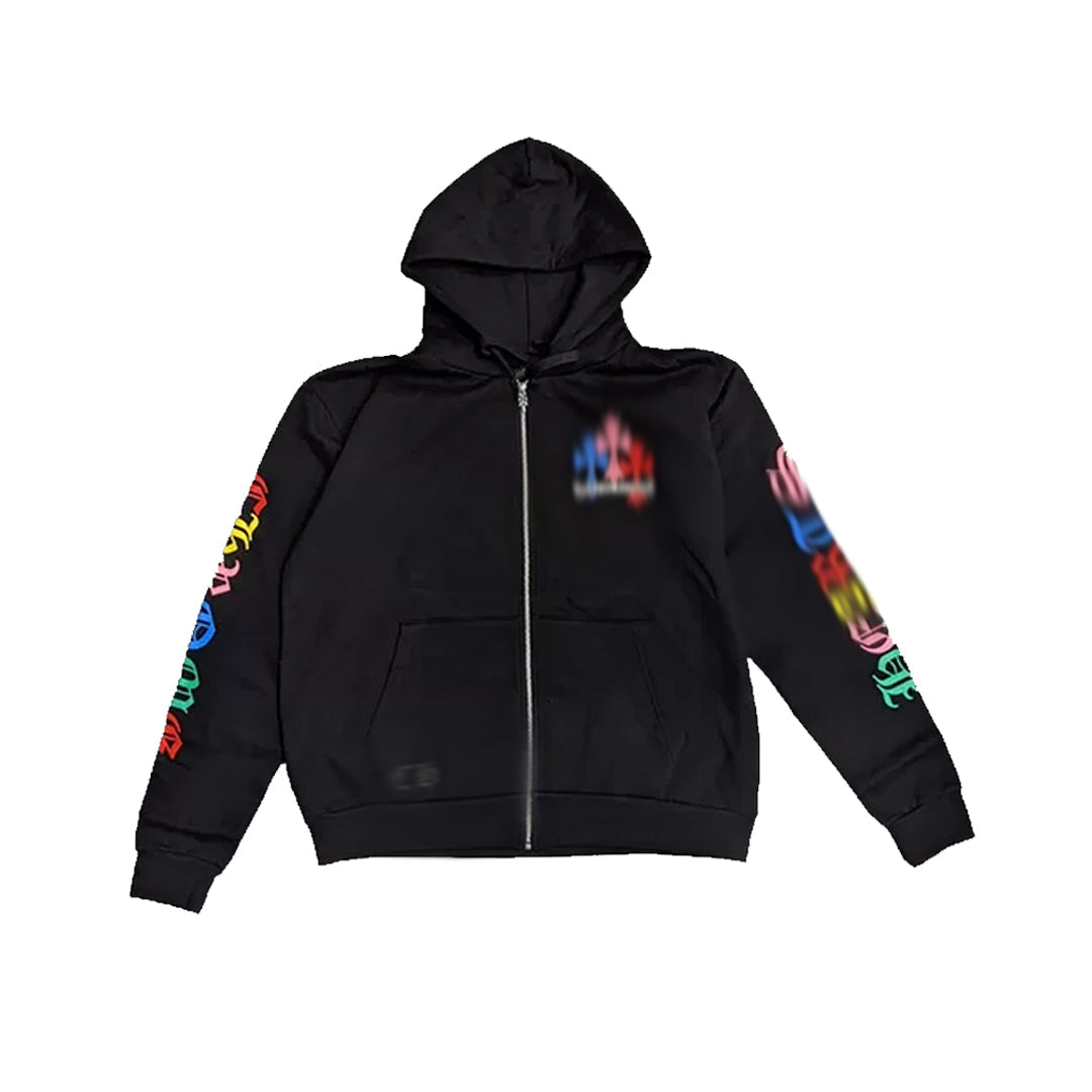 mens black chrome hoodie