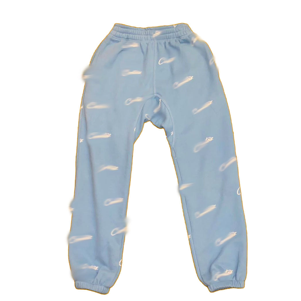 mens baby blue logo joggers "crt*z"