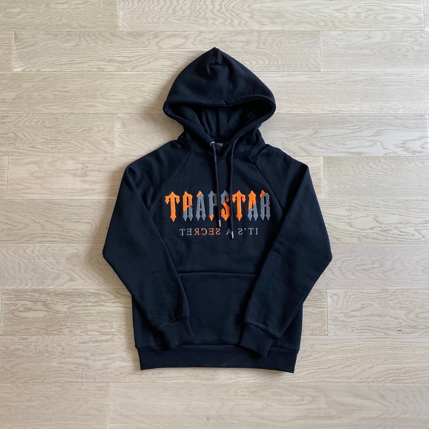 mens black/orange chenille decoded hooded tracksuit "tstar"