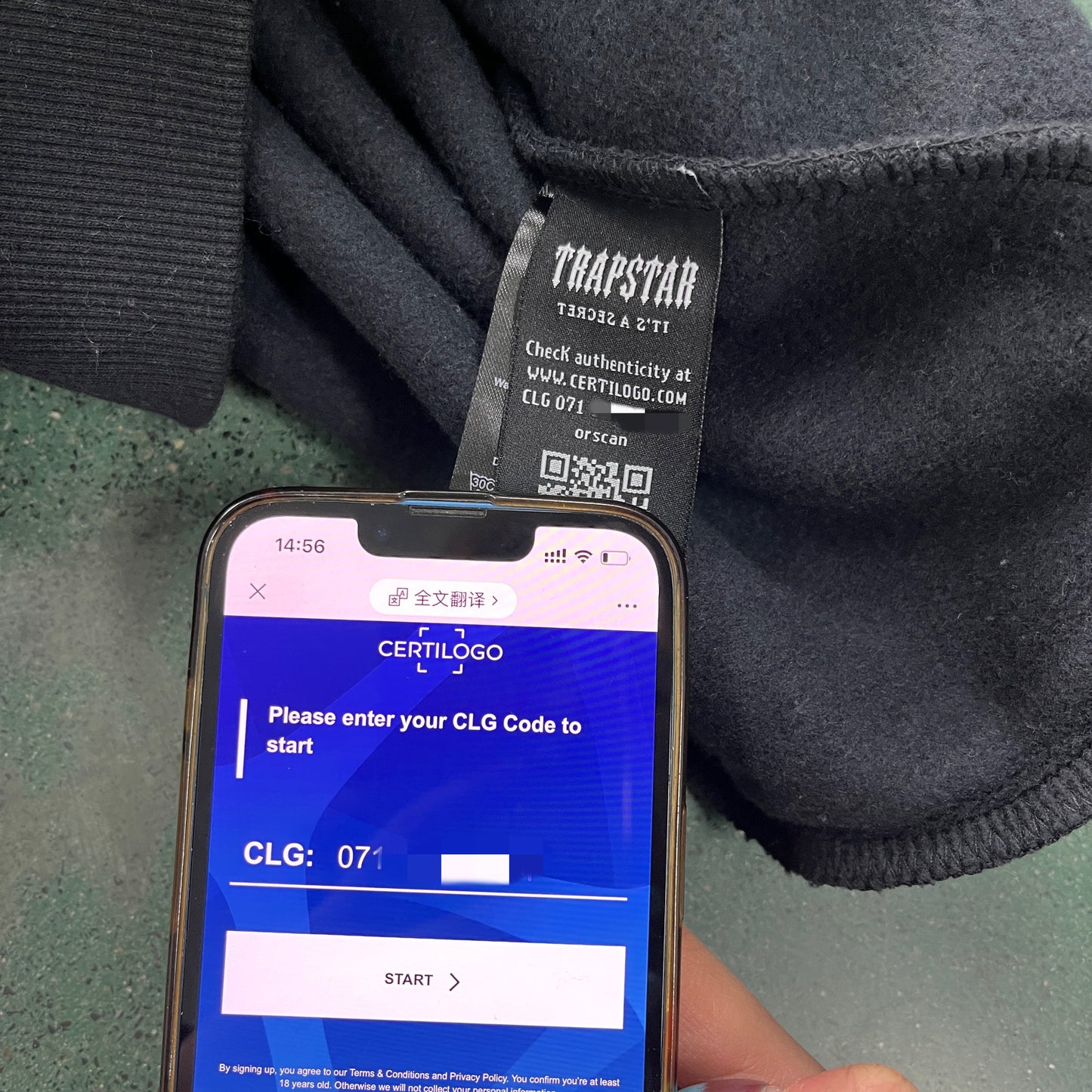 mens 2.0 grey/white/blue/red chenille decoded hooded tracksuit "tstar"