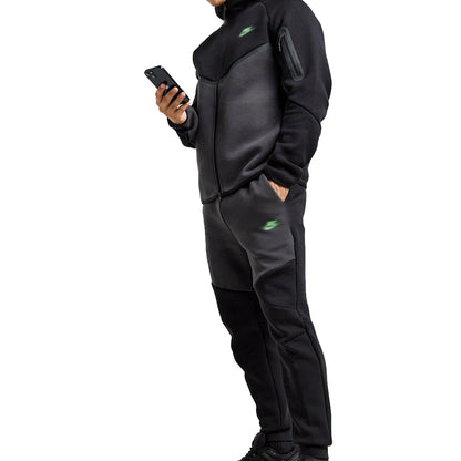 Mens Fleece Black/Green Tick NEW SZN