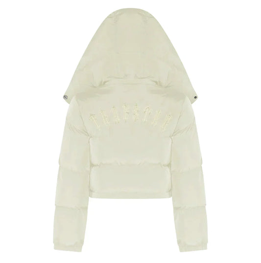 Womens Cream Puffer Jacket "TStar"