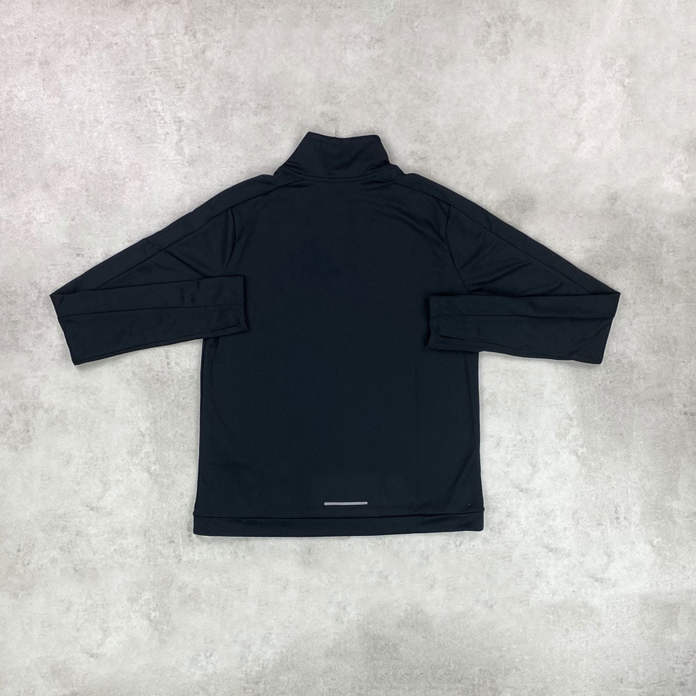 swoosh half zip active black/ white women's